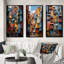 «Cityscape Dynamic Cubic», 3 pièces sur toile-501820425-501820416