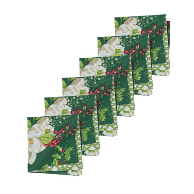 Arshak Cotton Floral Square Napkin Set