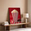 La toile crée une image en gros plan éclatante d'une boîte à popcorn rayée classique avec un popcorn blanc moelleux posé sur une toile-1274592093