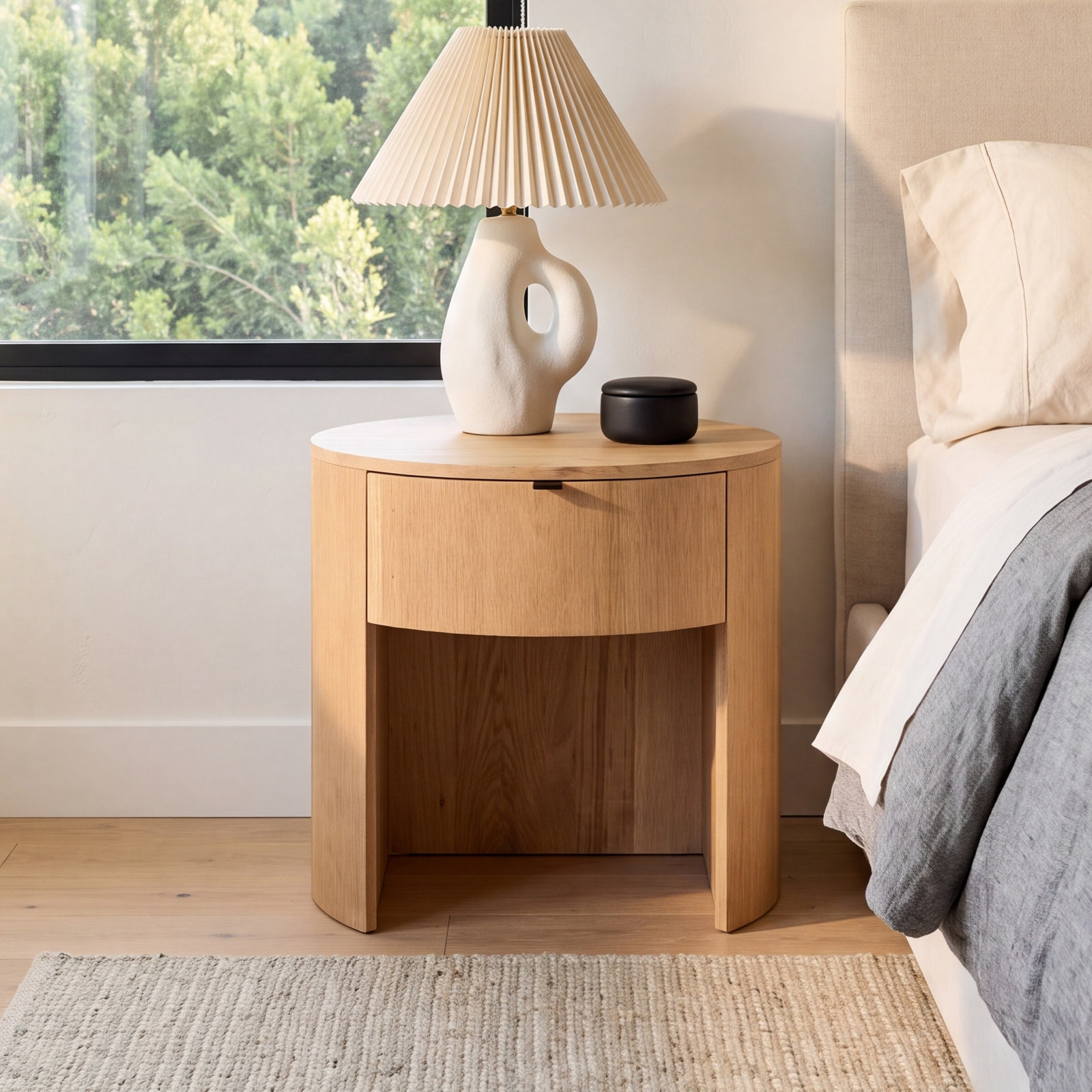 Element 1-Drawer Oak Nightstand, Natural