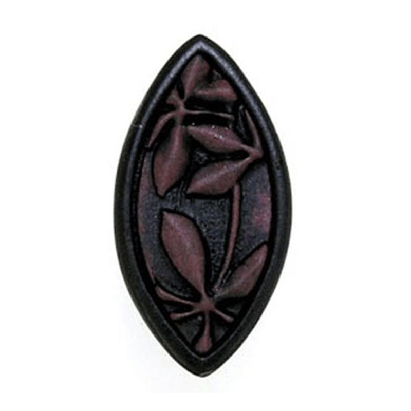 Poignée haïku de 1 5/8 po de style moderne, Noir / rouille / noir délavé