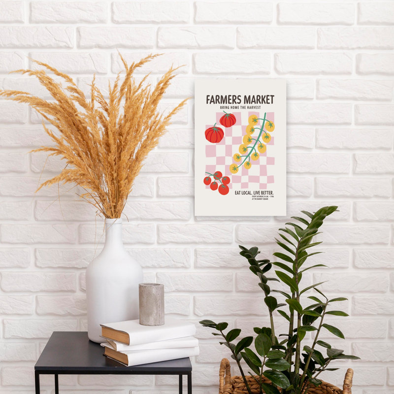 «Farmers Market Tomatoes Rustic Cherry», art mural, H 18 po x l 12 po