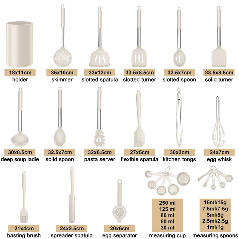 Belfry Kitchen Lencautan 25 Utensil Set