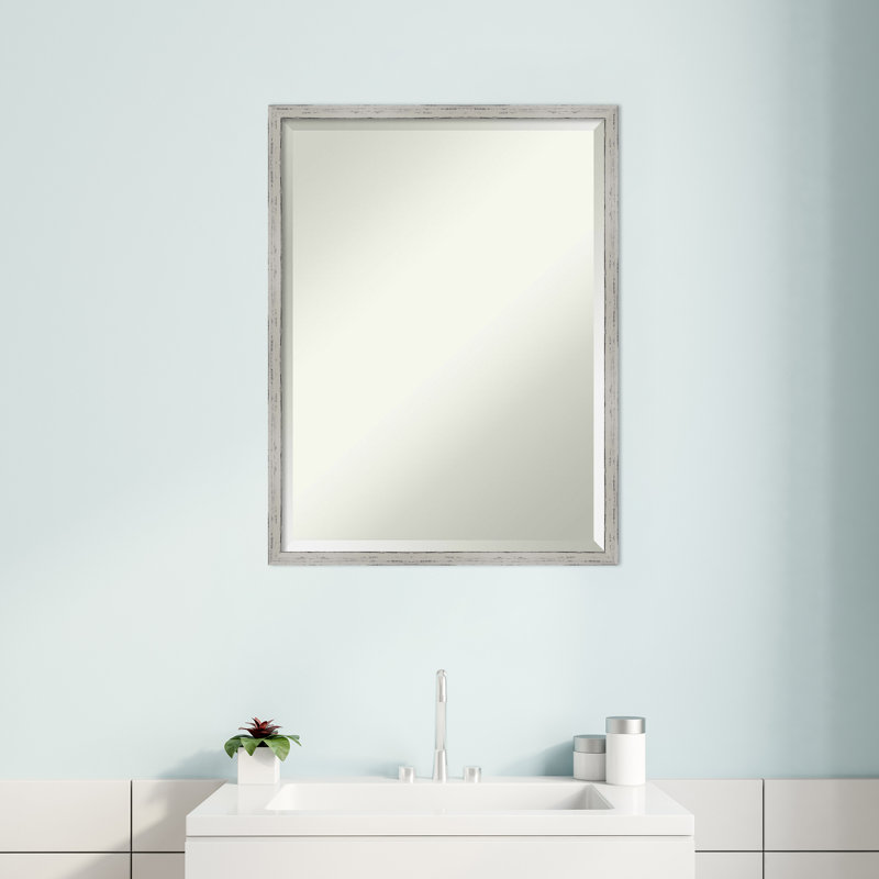 Swithun Wood Flat Wall Mirror, 19" x 25"
