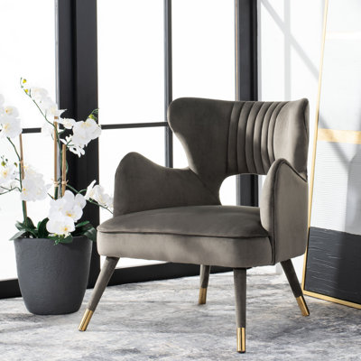 Velveteen Velvet Wingback Chair