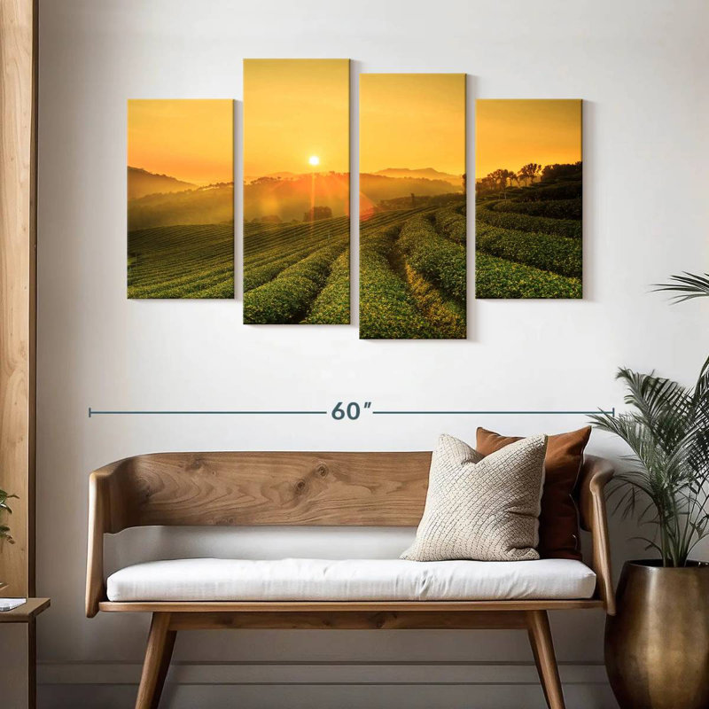 Plantation de thé de chiang rai, H 32 po x l 52 po