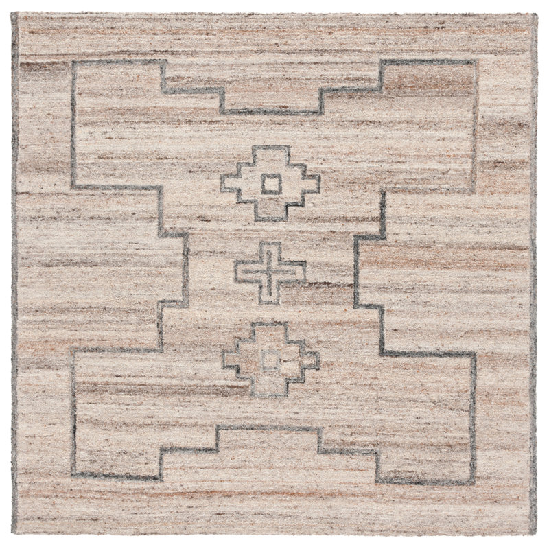 Jax Hand Tufted Southwestern Indoor Rug, Square 6'