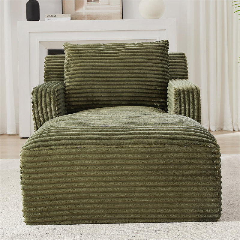 Méridienne intérieure simple, revêtement moderne en velours côtelé, aucun assemblage requis, canapé-lit confortable pour le salon, le bureau, l’appartement