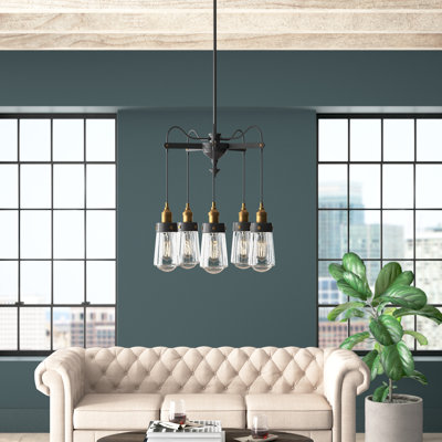 Luminaire grappe suspendu 5 lumières Wellfleet