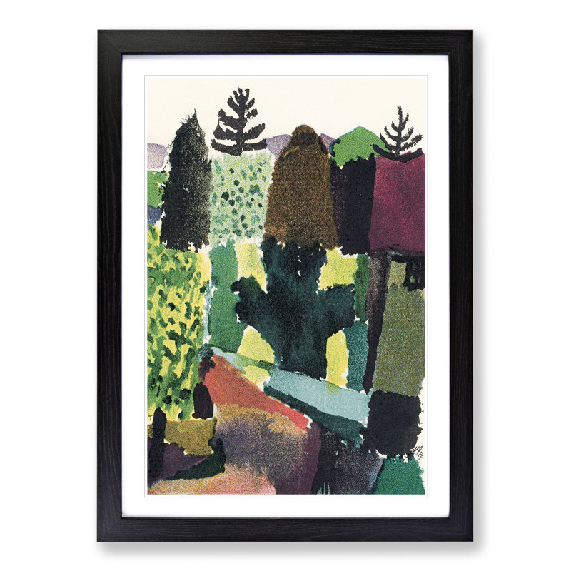 Park by Paul Klee - Picture Frame Painting, 36cm H x 27cm W x 2cm D, Black Framed