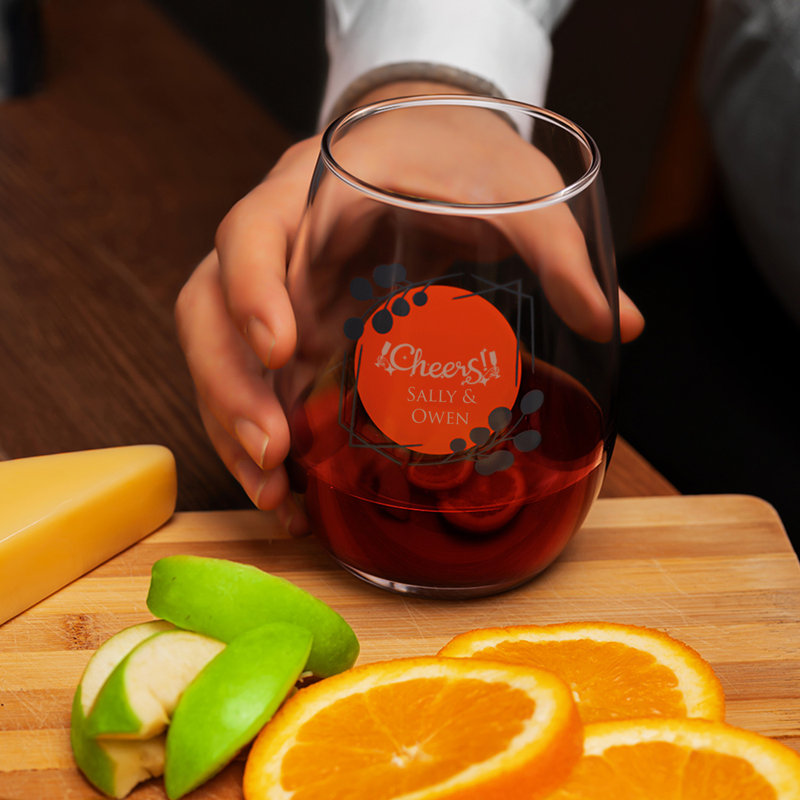 350ml Stemless Wine Glass Set, Yes