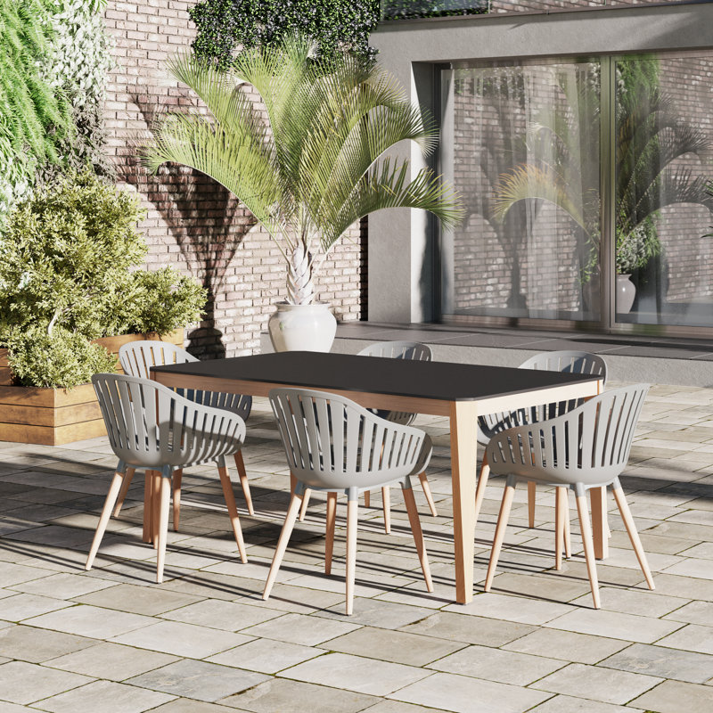 Lestina Patio Dining Set with, 7 Piece