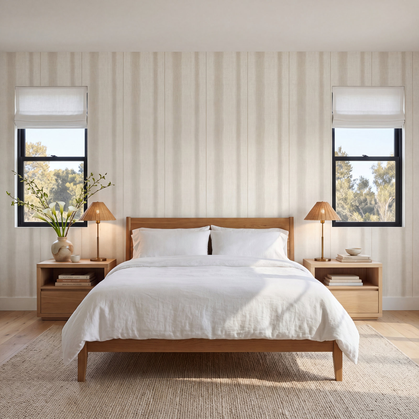 Carmelia Modern Unpasted Wallpaper, Gray
