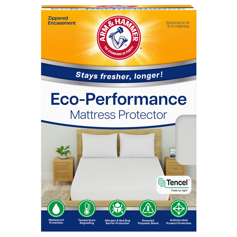 Protège-matelas à fermeture à glissière avec performance Tencel Arm & Hammer, Très grand