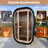 Outdoor Traditional Cube Steam Sauna Room for 2 Person, Canadian Red Cedar Barrel Sauna with 4.5KW ETL Certified TOULE Heater, 8mm Tempered Glass, Black Color, 220V (0-195 °F)