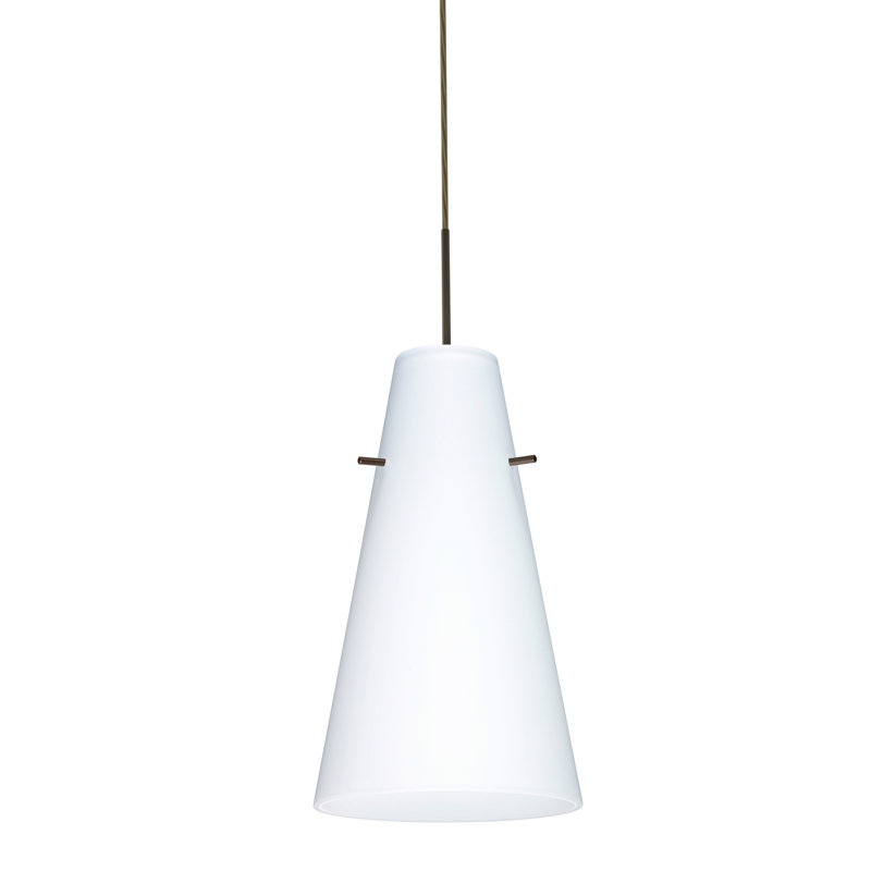 Canyon Creek 1 - Light Single Pendant, Bronze, Opal Matte, Incandescent