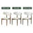  Mid-Century Modern Beige & Bronze Dining Chairs Set of 2, Upholstered PU Leather Dining Chair Side Chair with Metal Base, Fully Assembled