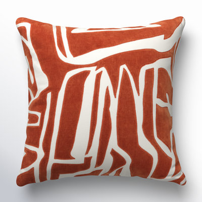 Haslet Appliqued, Embroidered Cotton Throw Pillow