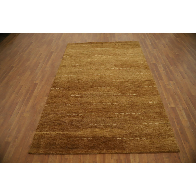Tapis chaud chaleureux de style Gabbeh aux tons terreux 5 x 8