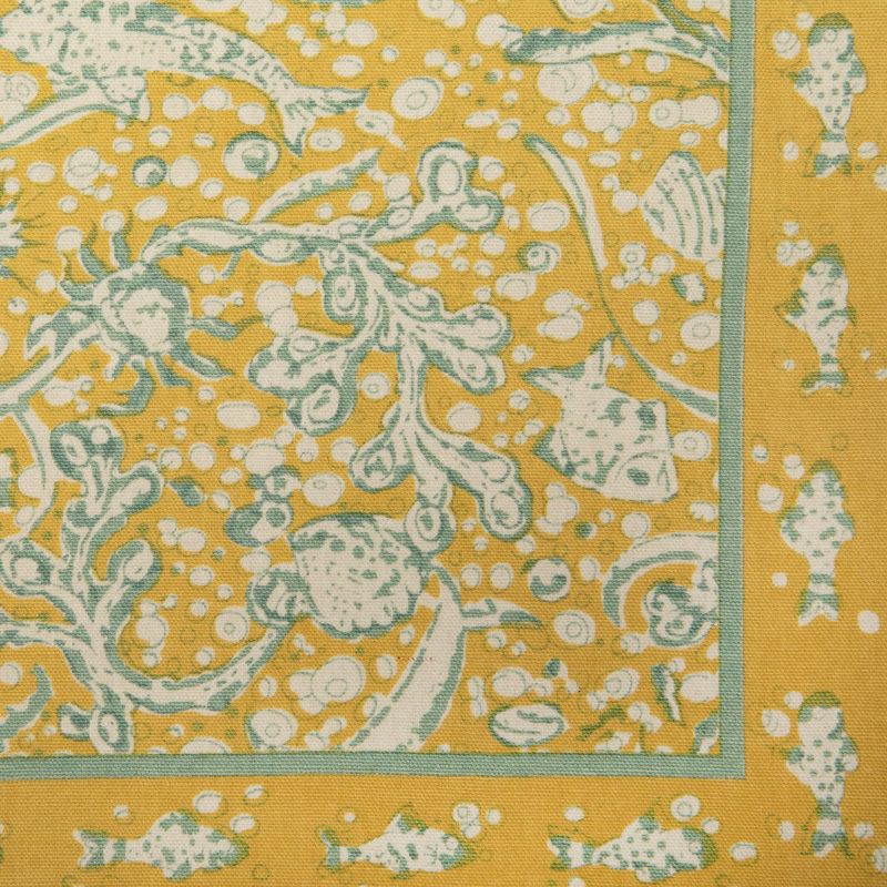 Pickering Runner, 72" L x 16" W, Aqua/Citrine