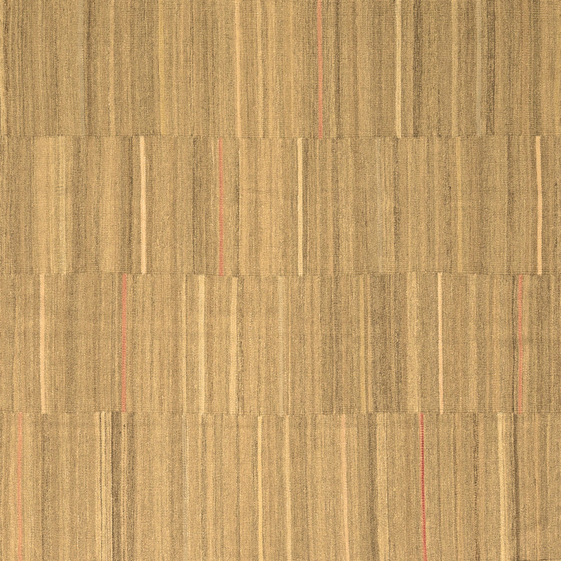 Washable Striped Indoor Rug, Square 5'