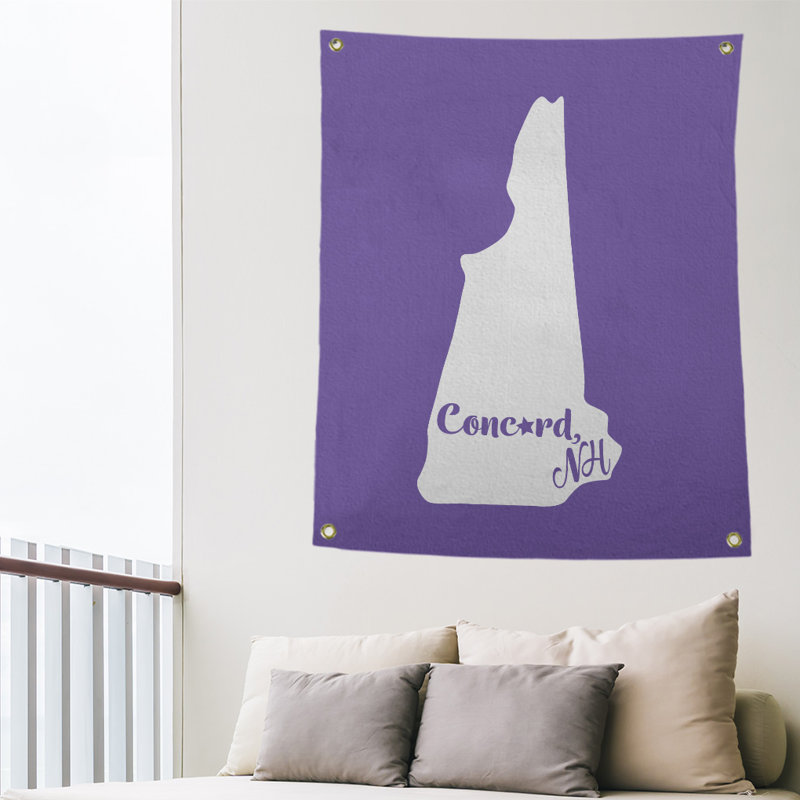 Tapisserie murale new hampshire concord, H 59 po x l 50 po, Mauve