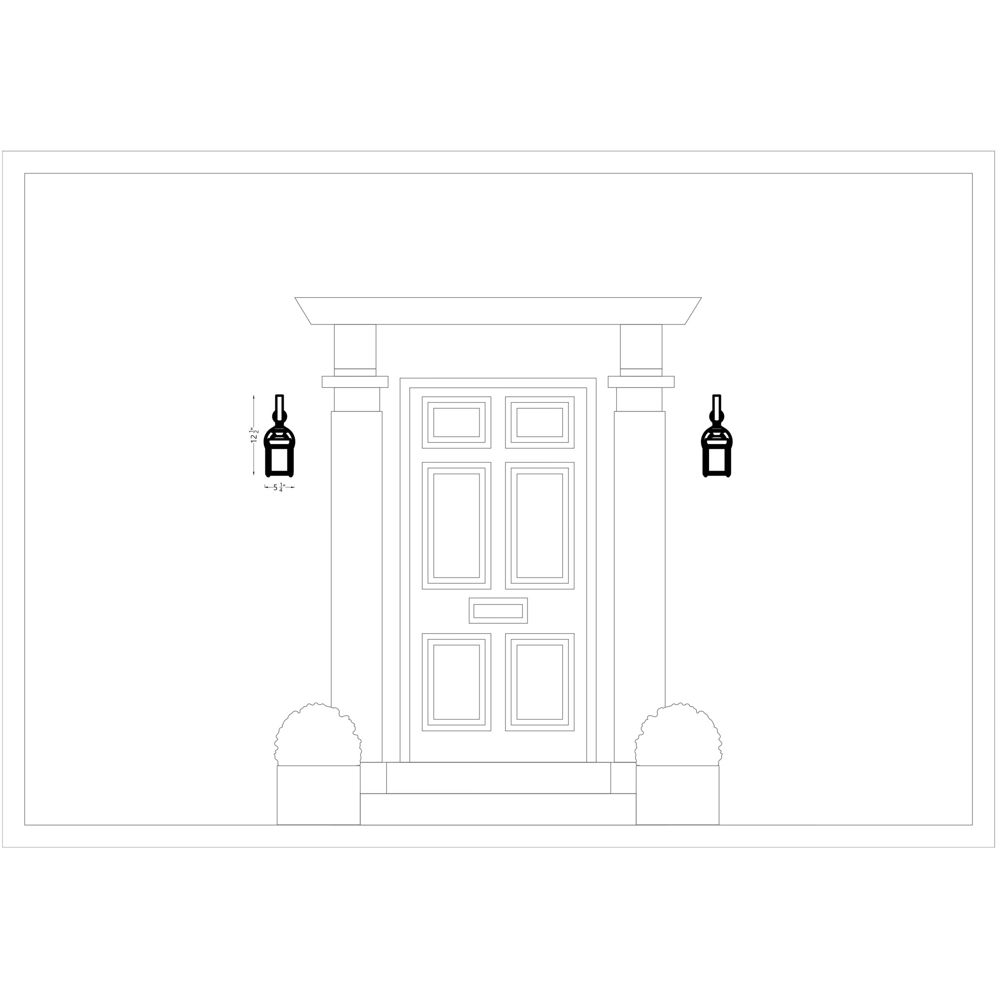 Tiernan Single Light Outdoor Aluminum Wall Light, 12.5"H x 5.25"W x 5.75"D, Black