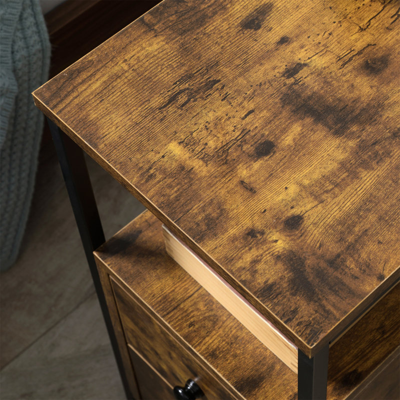 Mullica 30cm W Iron Bedside Table
