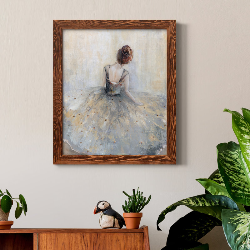 Beautiful Contemplation - Peinture sur toile encadrée, Cadre en érable, H 24 po x l 18 po x P 1,5 po