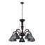 Grand lustre mission 5 lumières CHLOE Lighting INNES Tiffany