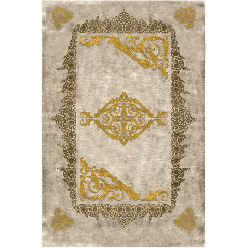 Luxurious Velvet Area Rug (4.6 x 7.2 ft), 100% Antibacterial Fabric, Non-Slip Cotton Backing, Pile Height: 0.4 in | Machine Washable, 3D Digital Print Design | Perfect for Living Room & Bedroom Decor, Soft & Durable