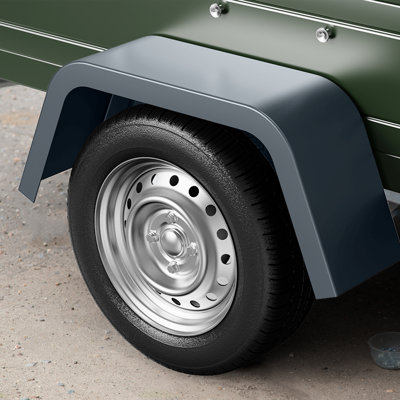 2-Piece Heavy-Duty Trailer Fenders for Single Axle, Fits 14"-16" Wheels, Rust-Resistant Square Fenders (32" x 13" x 9") for Utility, Landscape & Car Hauler Trailers