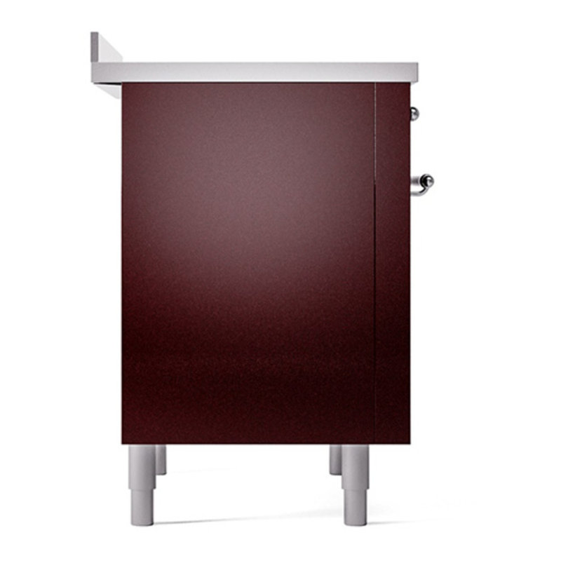 ILVE Nostalgie II 36 in Induction Range, Burgundy/Chrome