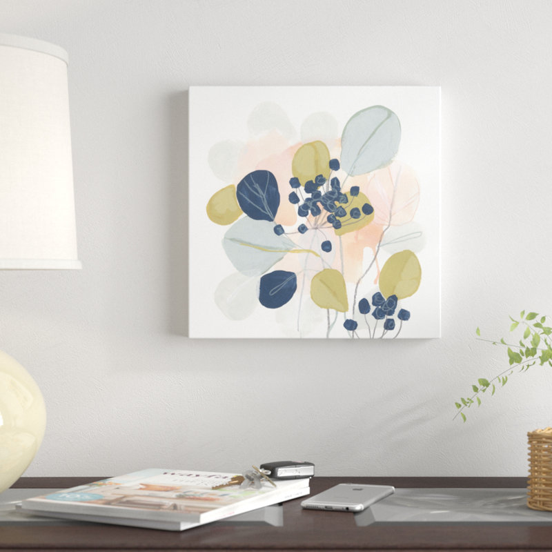 Floral Mazurka II by June Erica Vess - Wrapped Canvas Painting, 30cm H x 30cm W
