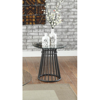 Table de bout en verre Lorenzi