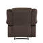 Fauteuil inclinable en microfibre - support lombaire, 8 ressorts à arc, base en acier inoxydable, bois franc séché au four, fauteuil inclinable brun rembourré en mousse, structure stable, support, bois franc