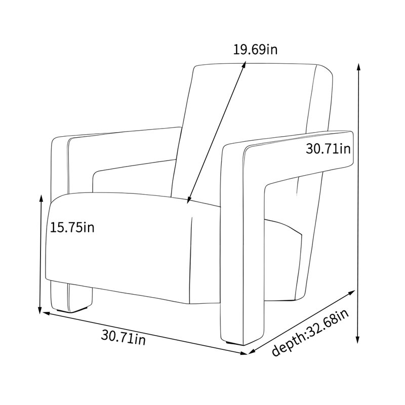 Fauteuil confortable en tissu doux et respirant, Bleu