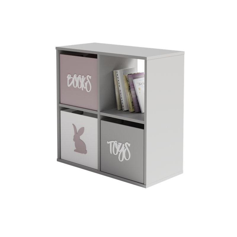 80cm H Cube Bookcase, (4 Shelves) 80cm H x 80cm W x 38cm D, White
