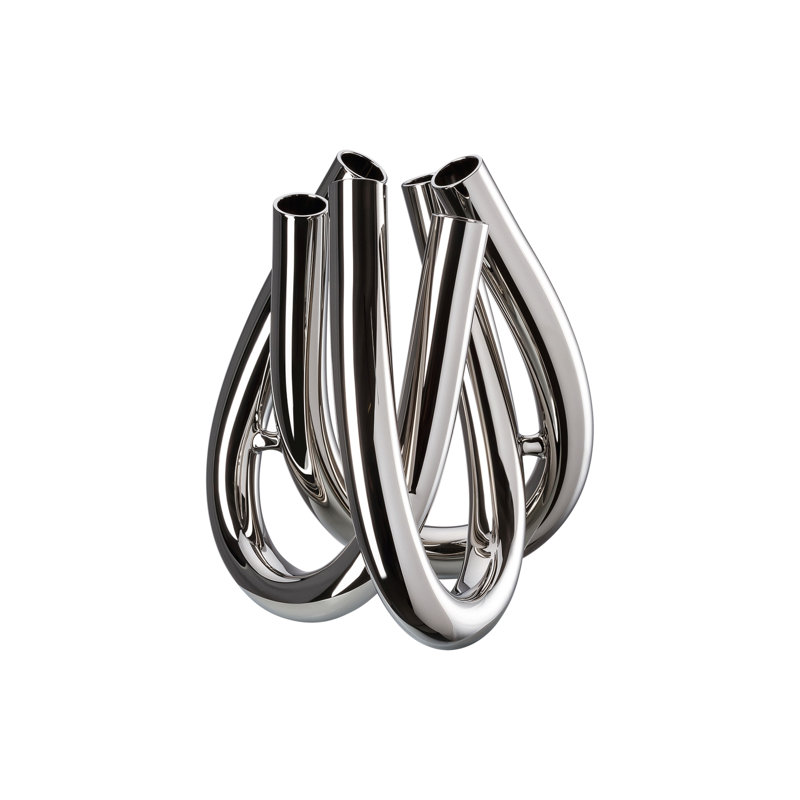 Triu Borosilicate Glass Jar, Silver