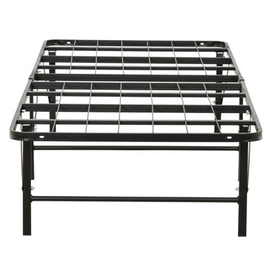 Base de lit plateforme en métal - base de matelas simple TG, noir