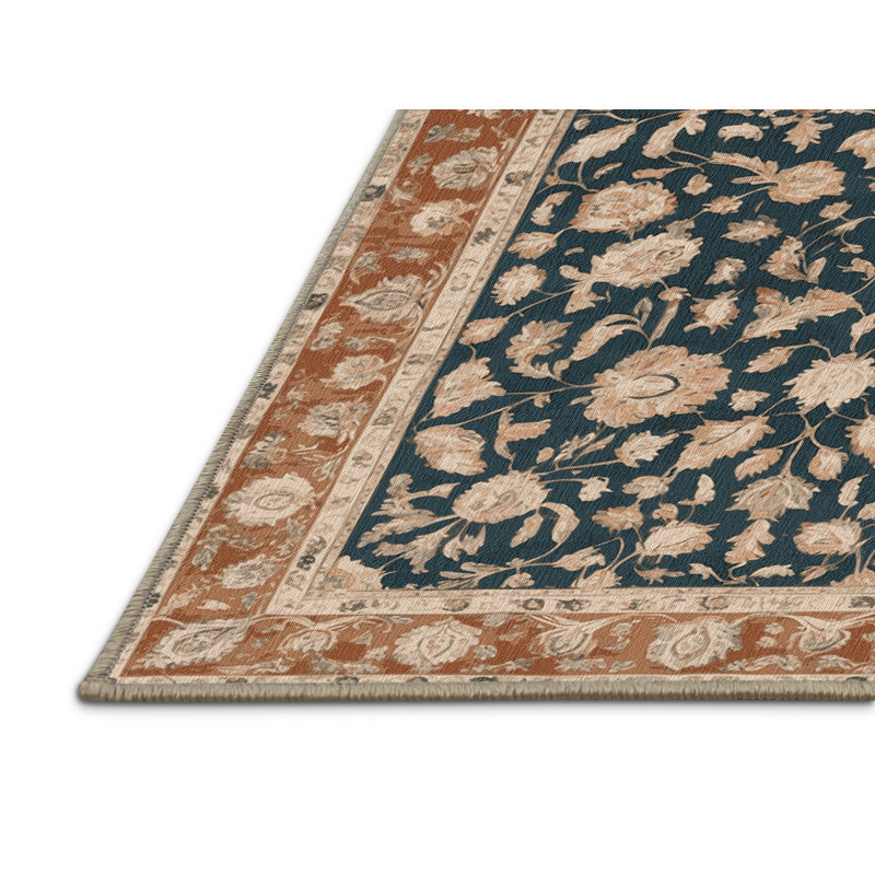 Tapis brun lavable à la machine, Carré 7 pi x 7 pi