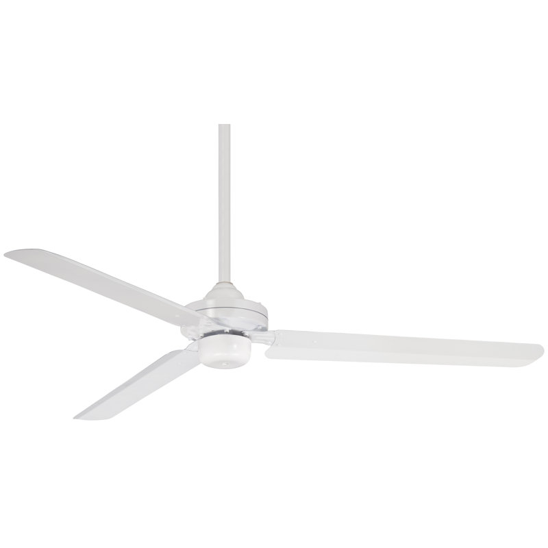 54" Steal 3 - Blade Propeller Ceiling Fan, Flat White