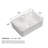 16"X12" White Ceramic Rectangular Vessel Bathroom Sink
