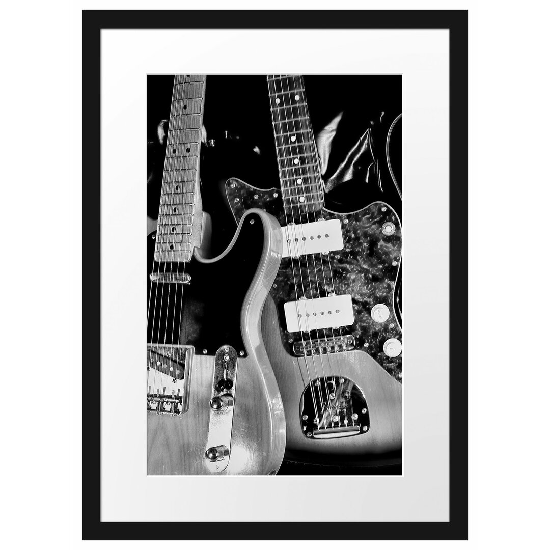 E-Gitarre Gerahmter Fotokunstdruck Poster