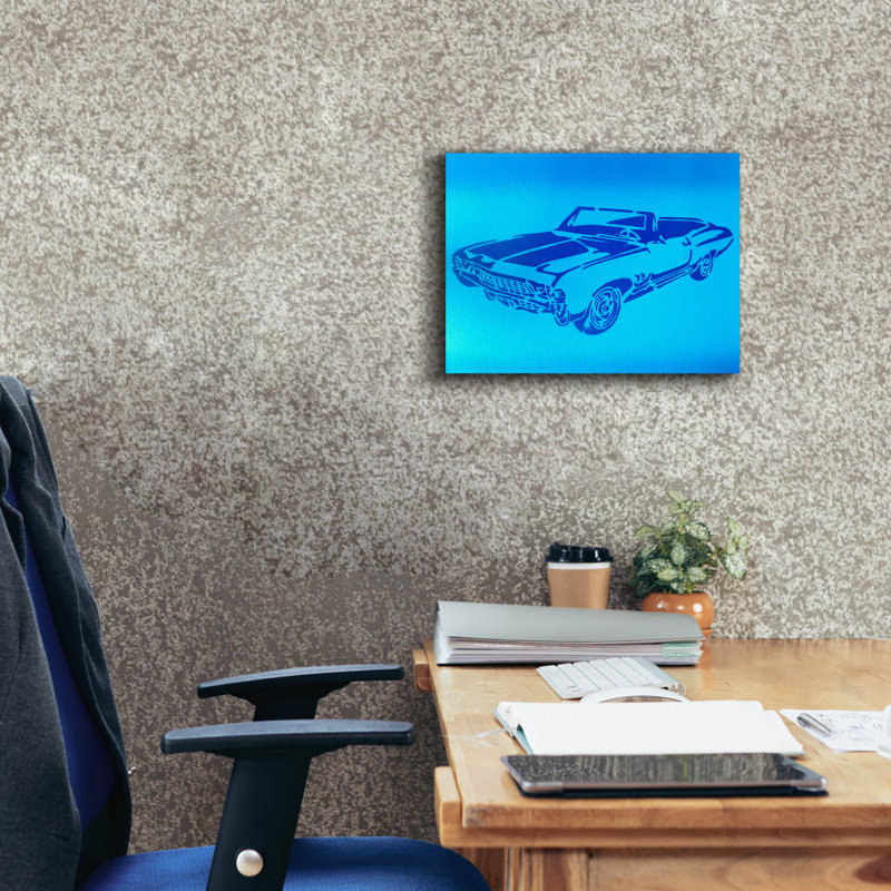 «17 Muscle Car 1» par Abstract Graffiti, art mural sur toile, H 12 po x l 16 po x P 0,75 po