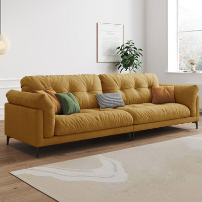 Coussin modulaire jaune 100% polyester