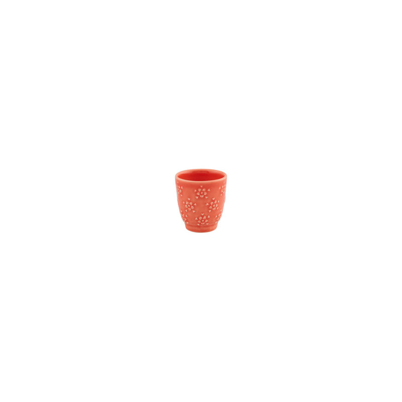 Flora Earthenware Espresso Cup, Red