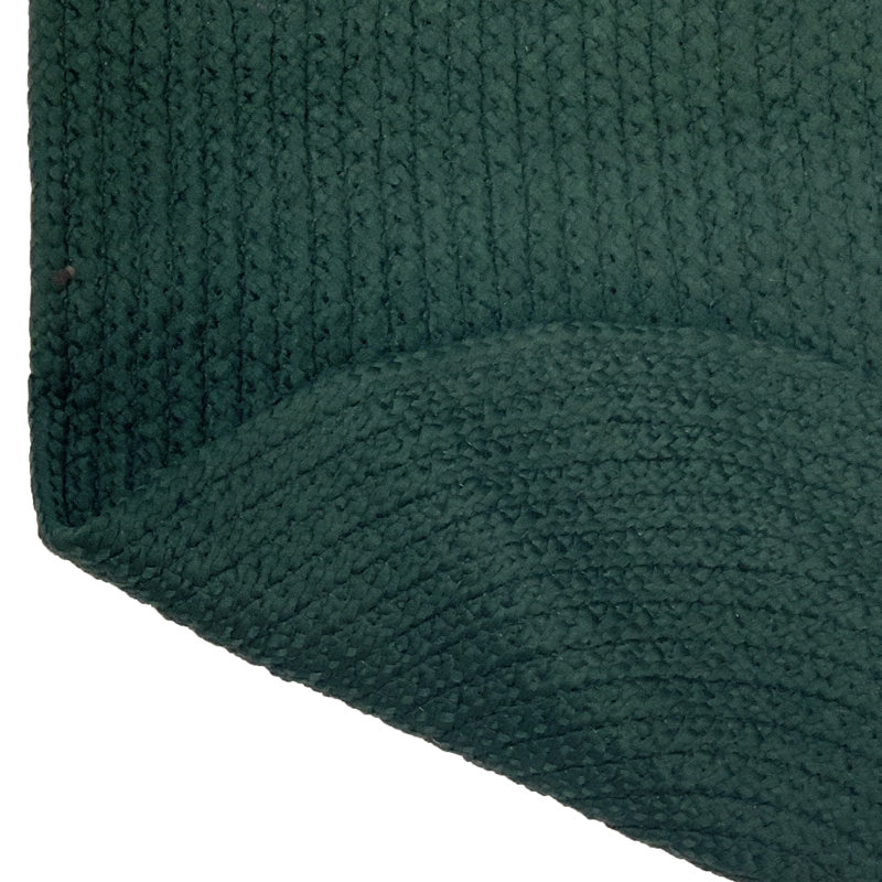 Vienne Solid Color Machine Made Braided Polypropylene Indoor Outdoor Area Rug, Hunter Green, Oval 1'8" x 2'6"