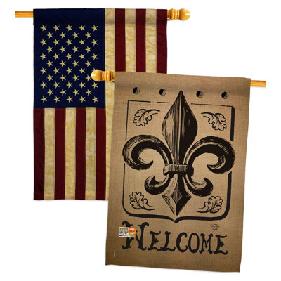 Drapeau de maison à 2 côtés en polyester / mélange de polyester 40 x 28 po