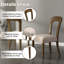 Ensemble de salle à manger rectangulaire à double piédestal avec chaise en chenille-2133803037-2133803024